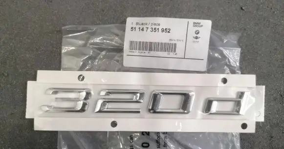 BMW 3 GT F34 Manufacturers badge/model letters 51147351952