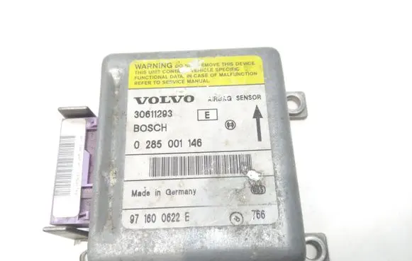 Volvo S40, V40 Airbag control unit/module 30611293 971600622E 0285001146