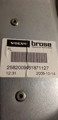 Volvo V70 Front window lifting mechanism without motor 983039101