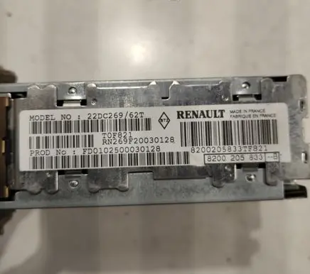 Renault Espace - Grand espace IV Radio/CD/DVD/GPS head unit 8200205833