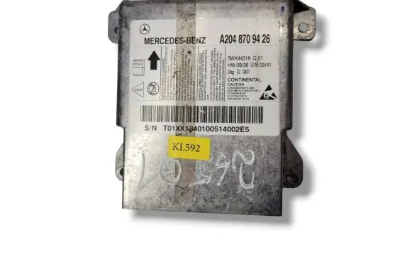 Mercedes-Benz C AMG W204 Airbag control unit/module A2048709426 5WK44318 XX1340100514002