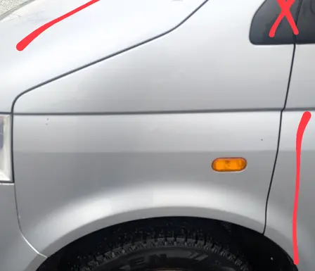 Volkswagen Transporter - Caravelle T5 Fender LA7W