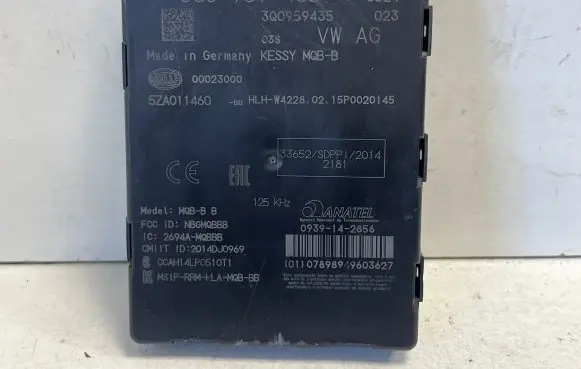 Keyless (KESSY) go control unit/module