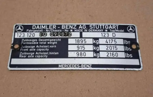 Mercedes-Benz W123 Other exterior part 3120100090878