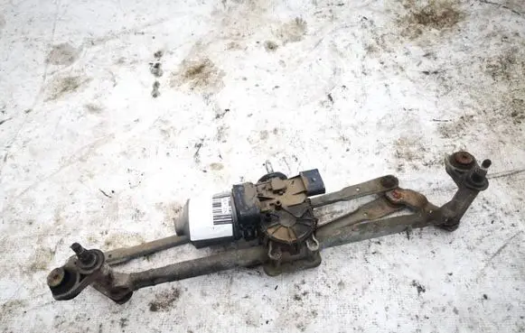 Front wiper linkage and motor