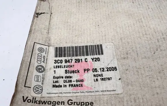 Volkswagen PASSAT B6 Rear seat light 3C0947291C 3c0947291cy20