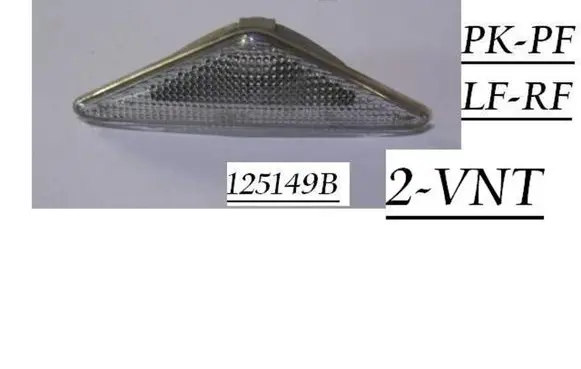Front fender indicator light