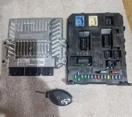 Citroen C5 Engine ECU kit and lock set 5WS40258HT 9663008280 9655534080