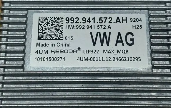 Skoda Superb B9 Headlight ballast module Xenon 992941572AH