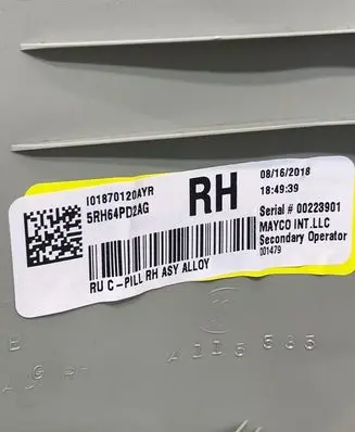 Chrysler Pacifica (C) pillar trim 5RH64PD2AG 101870120AYR