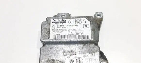 Peugeot 308 Airbag control unit/module 9665100080 610714900