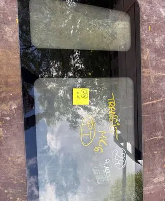 Ford Transit Rear door window glass 43R001582