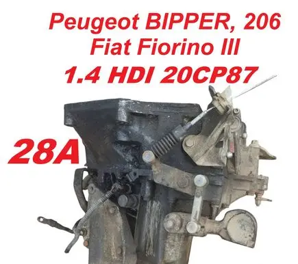 Peugeot Bipper Manual 5 speed gearbox 20CP87
