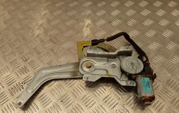 Rear door window regulator with motor