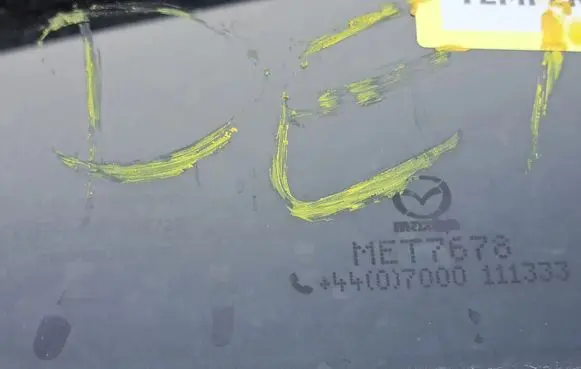 Mazda 2 Rear door window glass MET7678