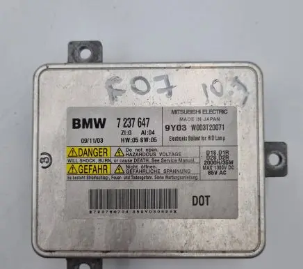 BMW 5 GT F07 Headlight ballast module Xenon 7237647 63117237647