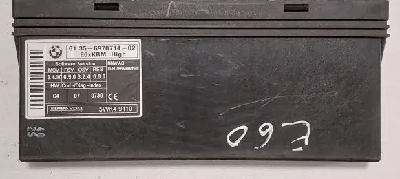 BMW 5 E60 E61 Comfort/convenience module 6978714 5WK49110 650324000