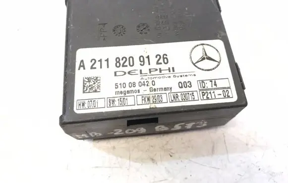 Mercedes-Benz CLK A209 C209 Alarm control unit/module A2118209126 510080420