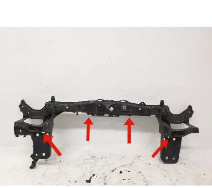 Radiator support slam panel