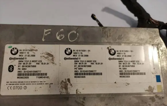BMW 5 E60 E61 Bluetooth control unit module 9174261 16921115 0019C0875068