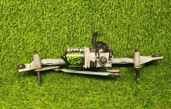 Front wiper linkage and motor