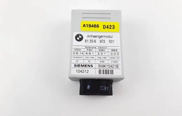 BMW 5 E60 E61 Tow bar trailer control unit/module 6972501 61356972501 61.35-6972501