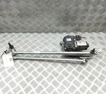 Front wiper linkage and motor