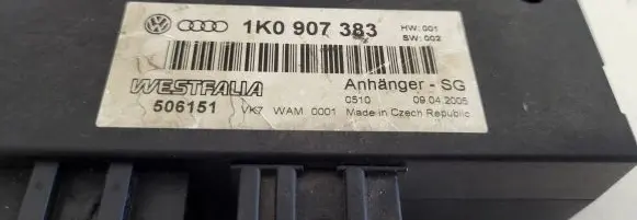 Skoda Octavia Mk2 (1Z) Tow bar trailer control unit/module 1K0907383 506151