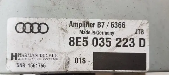 Audi A4 S4 B7 8E 8H Sound amplifier 1561766 8E5035223D B76366