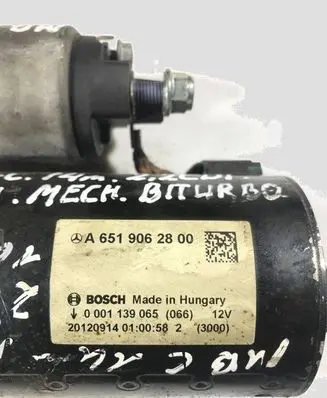 Mercedes-Benz C W204 Starter motor A6519062800 0001139065