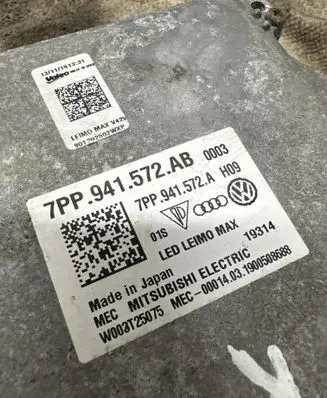 Volkswagen PASSAT B8 Headlight ballast module Xenon 7PP941572AB 7PP941572A W003T25075