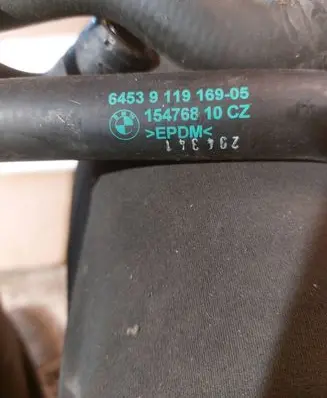 BMW 5 F10 F11 Engine coolant pipe/hose 15476810 9119169