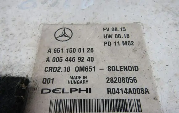 Mercedes-Benz E W212 Engine control unit/module a6511500126
