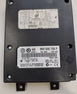 Volkswagen Golf VI Bluetooth control unit module 5K0035730F
