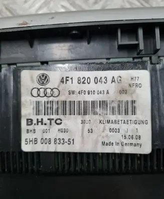 Audi A6 S6 C6 4F Climate control unit 4F1820043AG