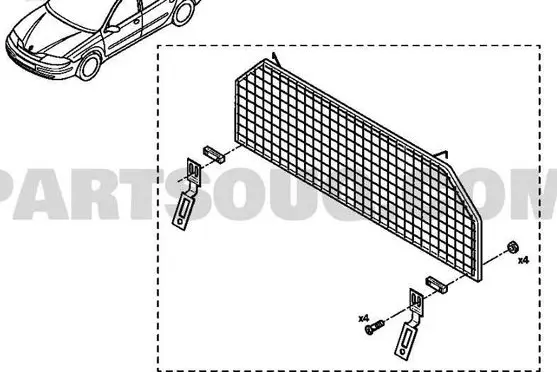 Renault Laguna II Parcel shelf grill 7711216784