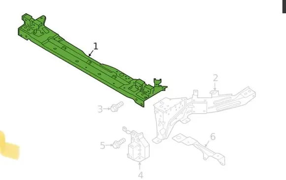 Volvo XC40 Top upper radiator support slam panel 32297098