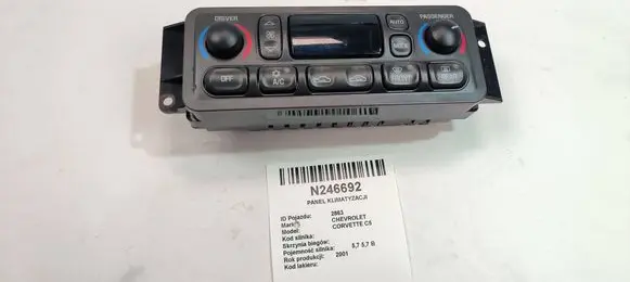Chevrolet Corvette C5 Climate control/heater control trim 09380441 380441K031287186