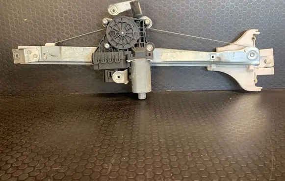 Rear door window regulator with motor