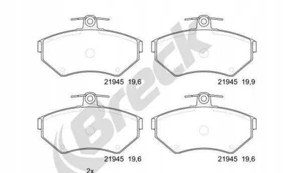 Audi A4 S4 B5 8D Brake pads (front) 21945