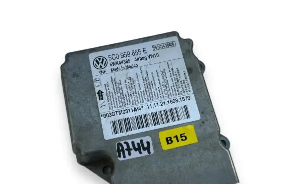 Volkswagen Jetta VI Airbag control unit/module 5C0959655E 5WK44385 09H014S0808