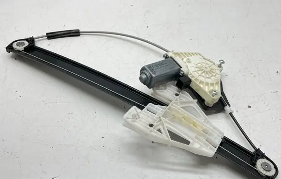 Rear door window regulator with motor