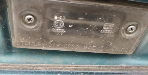 Number plate light