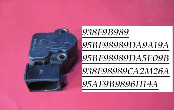 Ford Mondeo MK I Throttle valve position sensor 938F9B989 95BF98989DA9A19A
