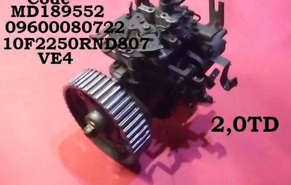 Mitsubishi Colt Fuel injection high pressure pump MD189552 09600080722