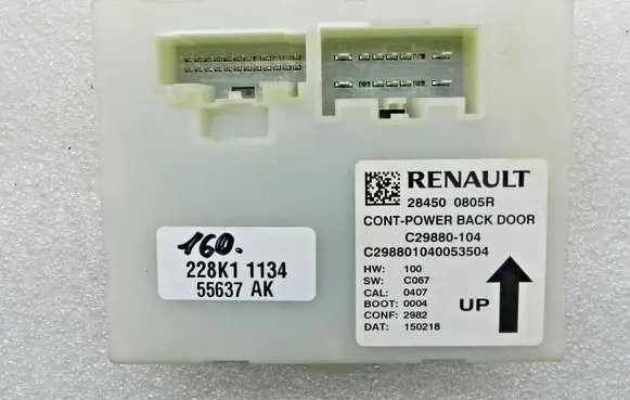 Renault Espace V (RFC) Tailgate/trunk control unit/module 284500805R 284504181R