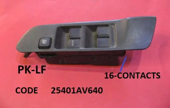Nissan Primera Electric window control switch 25401AV640