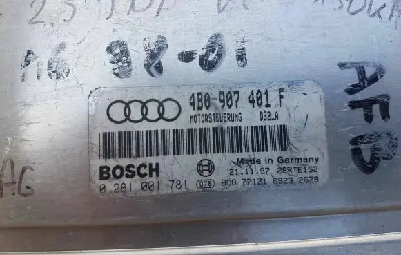Audi A6 S6 C5 4B Engine control unit/module 4B0907401F 28RTE152 0281001781