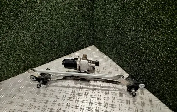 Front wiper linkage and motor