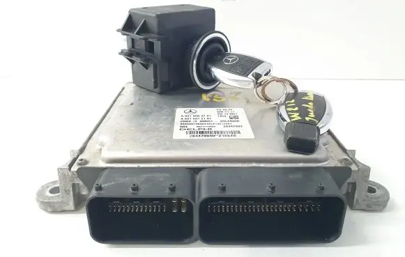 Mercedes-Benz E W212 Engine ECU kit and lock set A6519003701 A6519012101 A2189053501